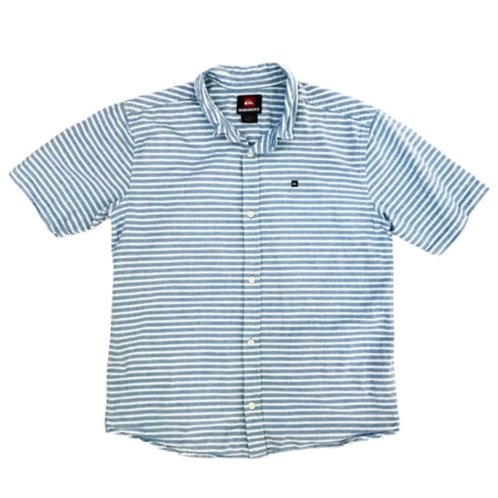 Boys QUIKSILVER striped collar shirt - siz…